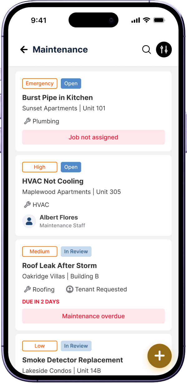 Maintenance: Take a repair from request to resolved.